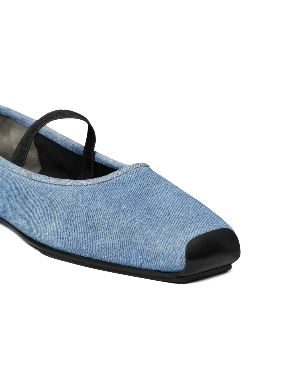 Tory Burch denim elastic-strap ballet flats Blue