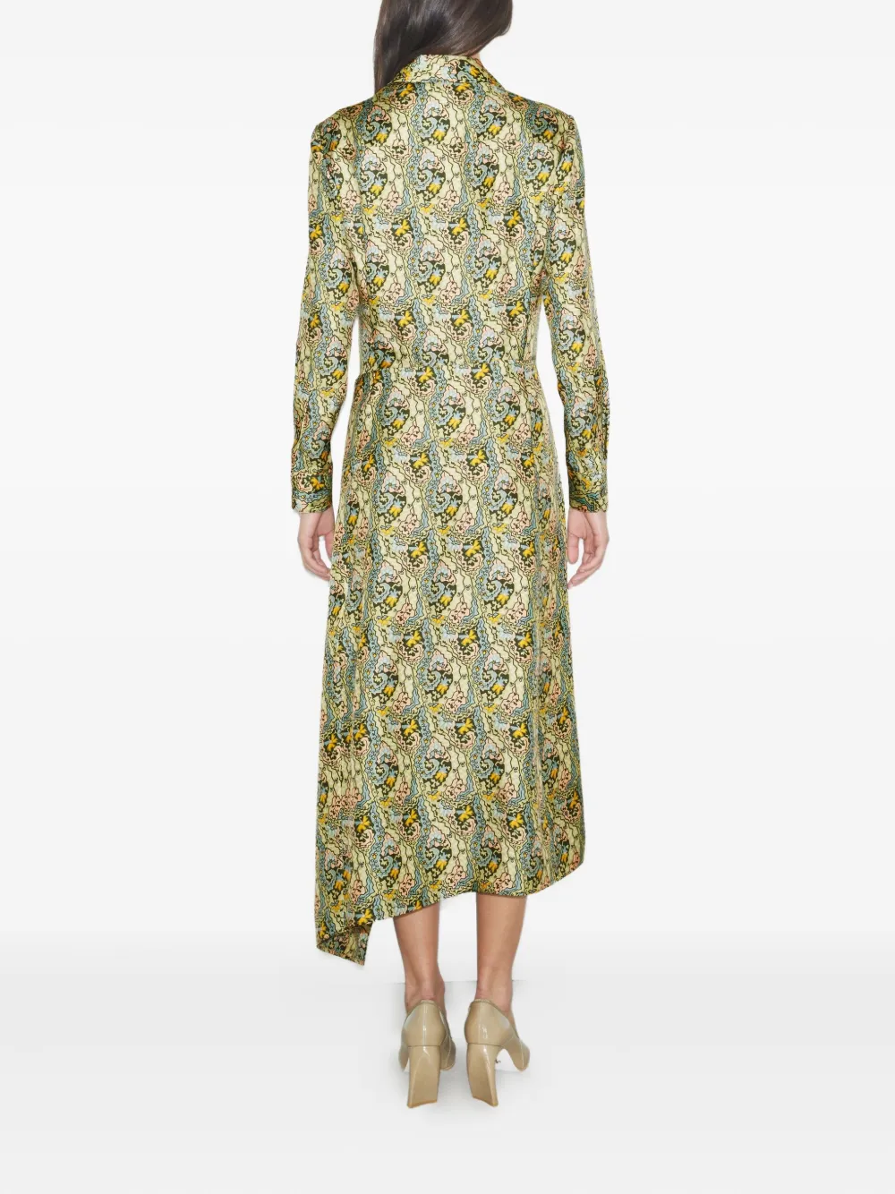 Tory Burch Wikkeljurk met paisley-print Groen