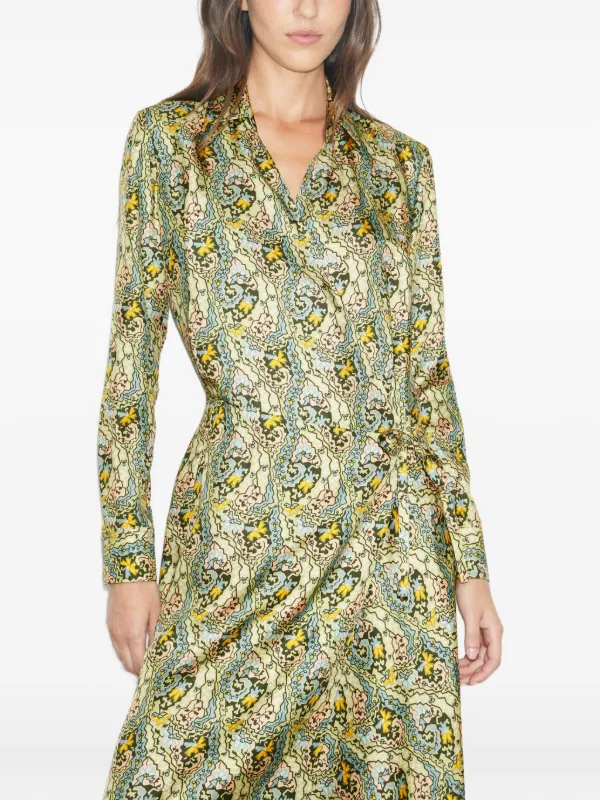 tory burch printed silk wrap dress Tory Burch Printed Silk Wrap Dress