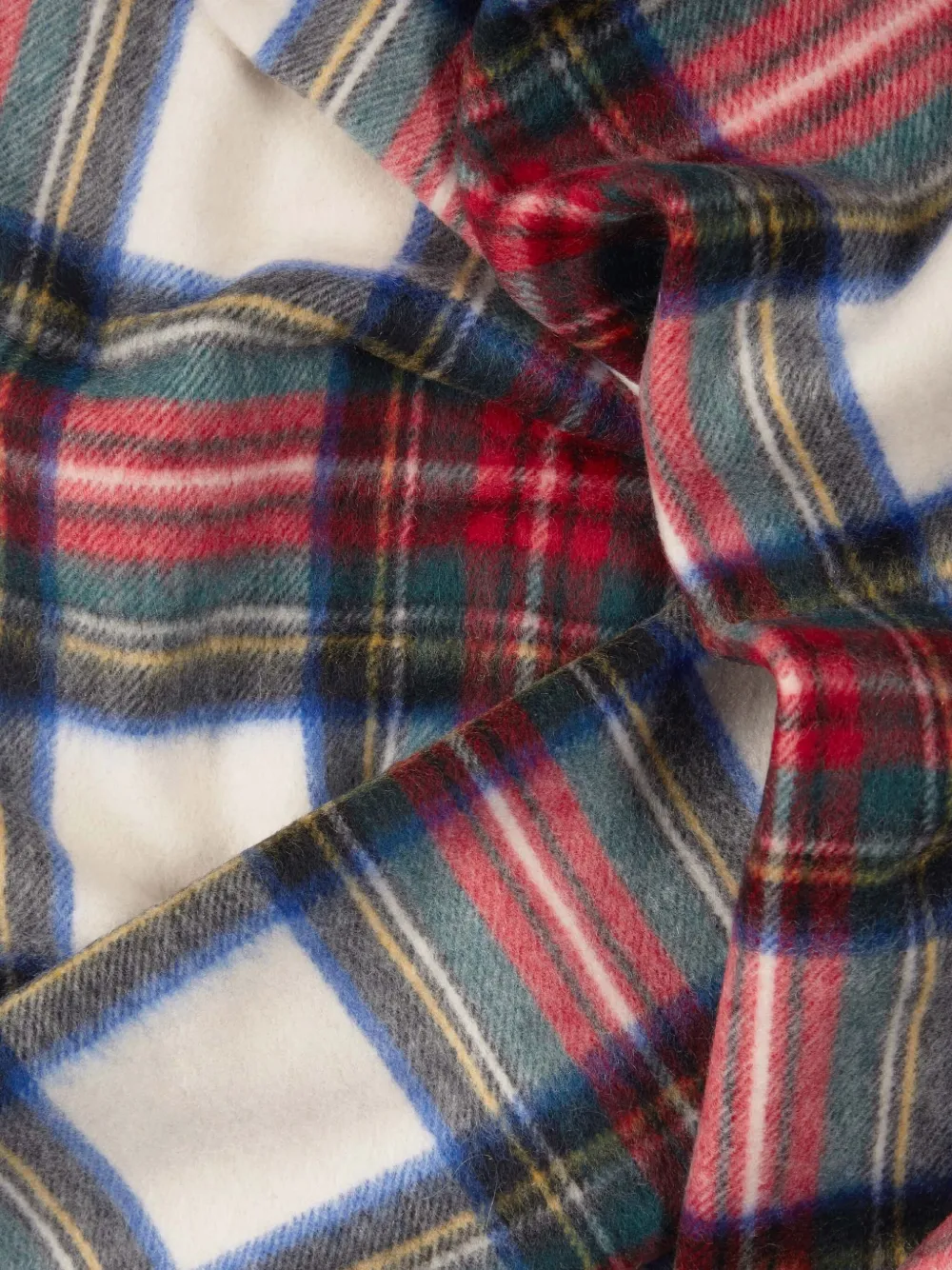 Polo Ralph Lauren Geruite sjaal met franje Wit