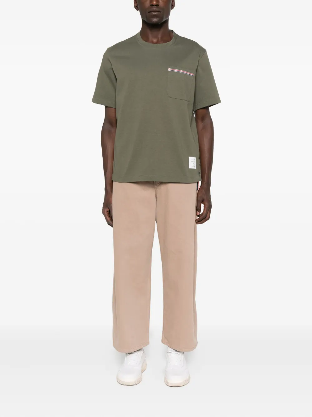 Thom Browne T-shirt met zakdetail - Groen