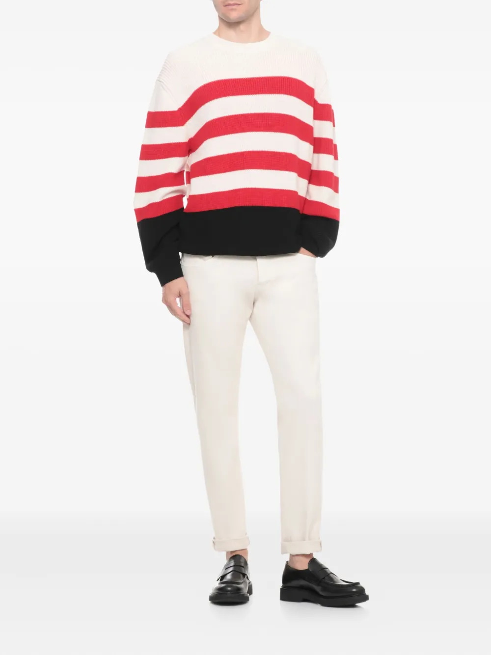 DONDUP Jeans met logoplakkaat - Beige