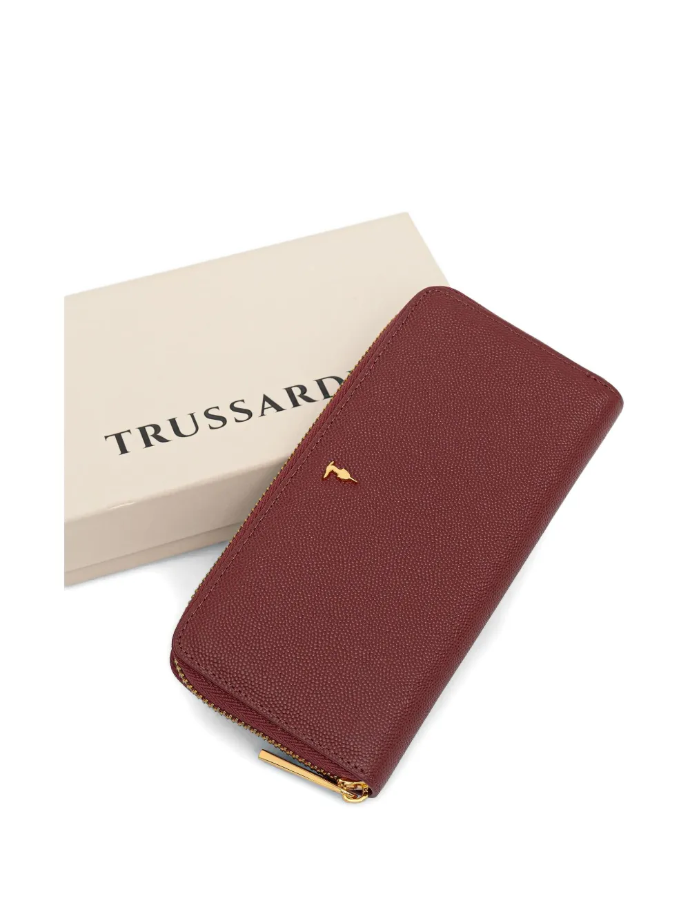 Trussardi Portemonnee verfraaid met logo Bruin