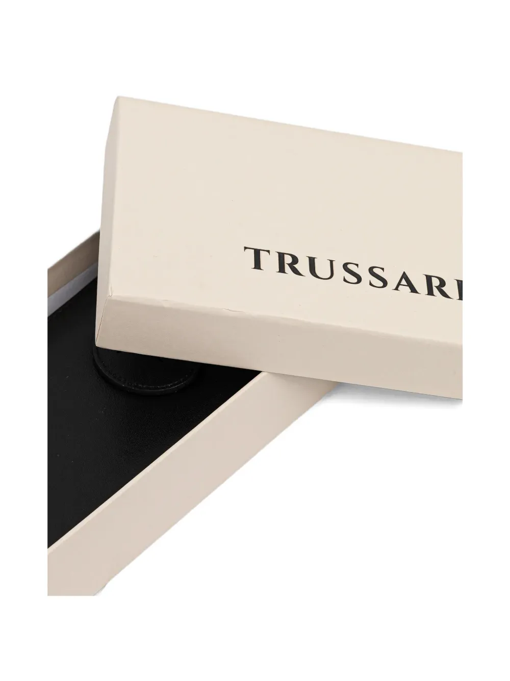 Trussardi Leather Zip-around Wallet In Black