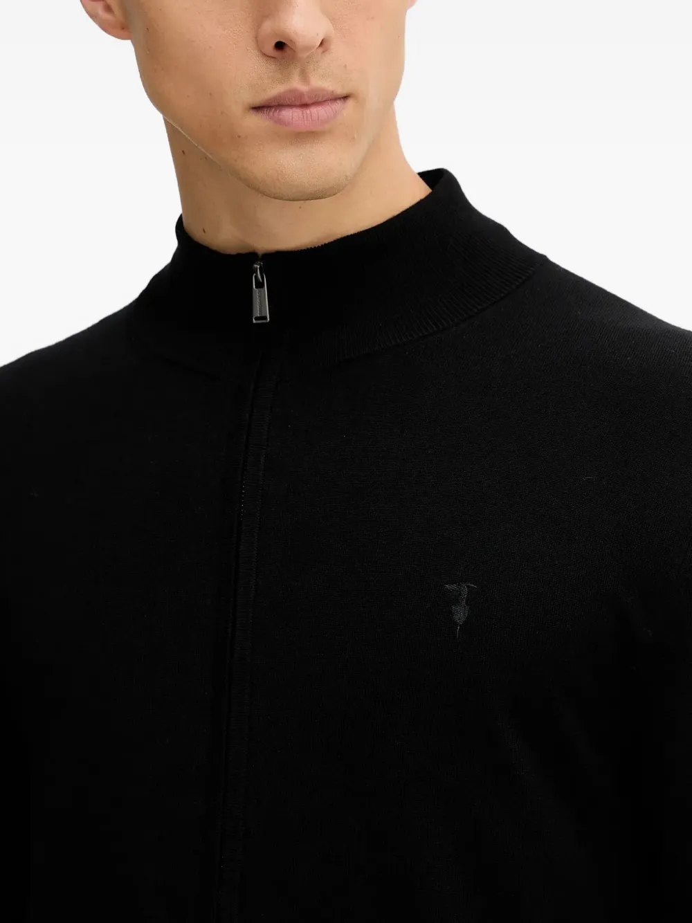 Trussardi Sweater met rits Zwart