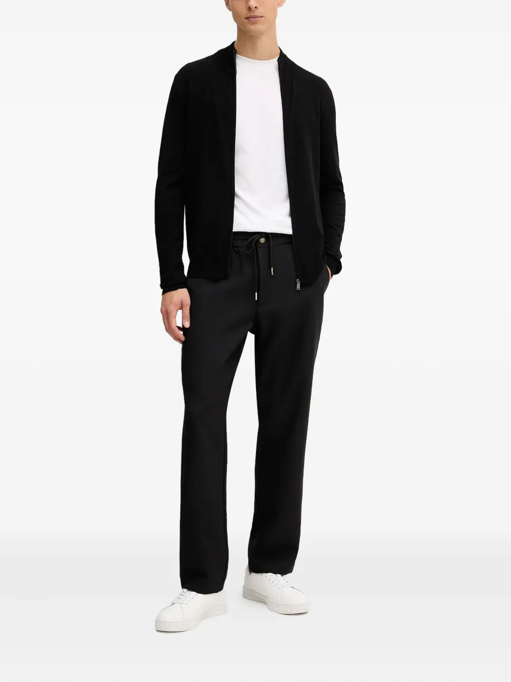 Trussardi Sweater met rits - Zwart