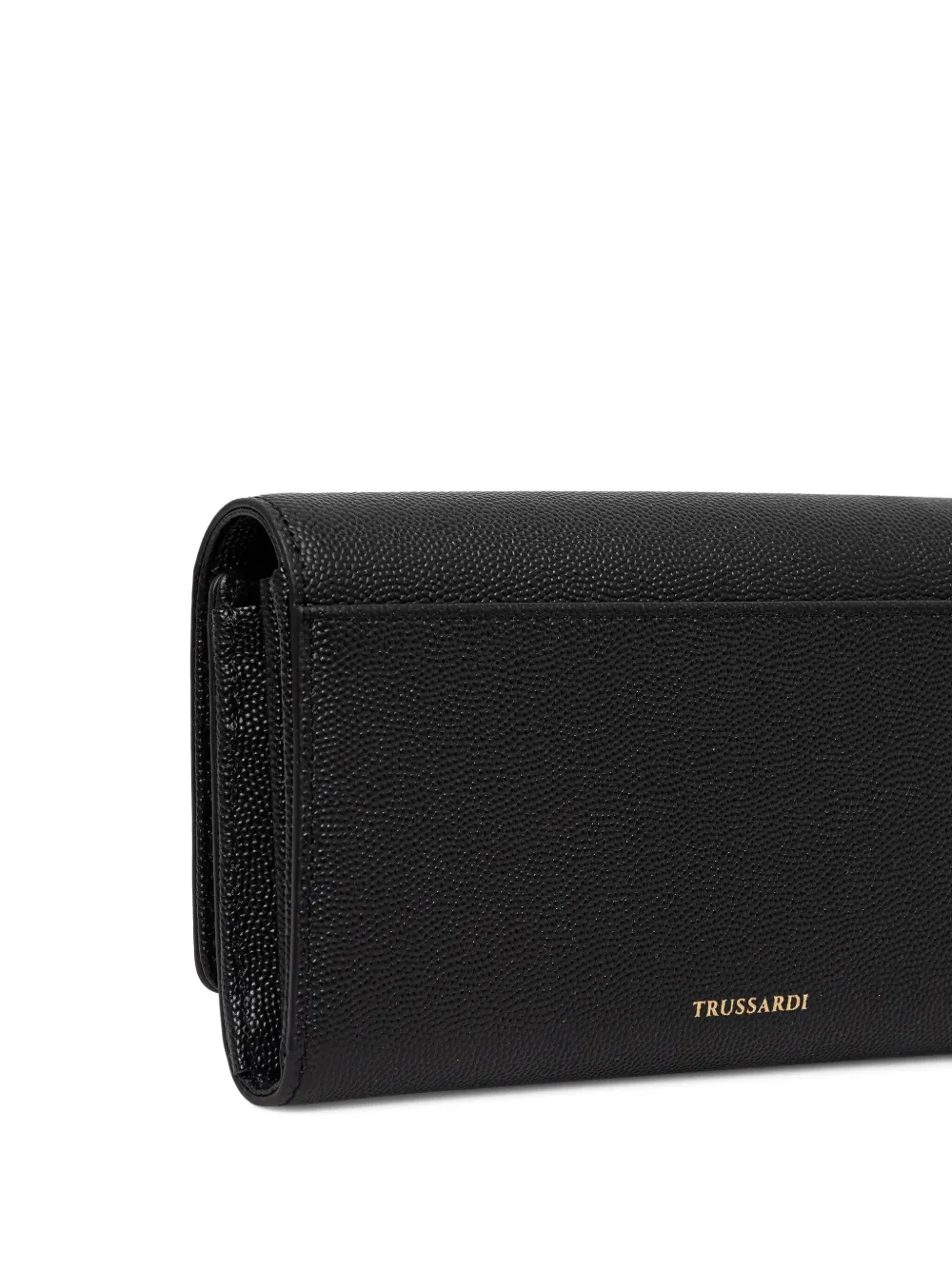 Trussardi Portemonnee met logodetail - Zwart