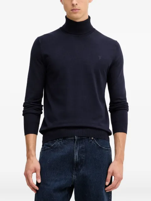 Trussardi roll-neck embroidered sweater