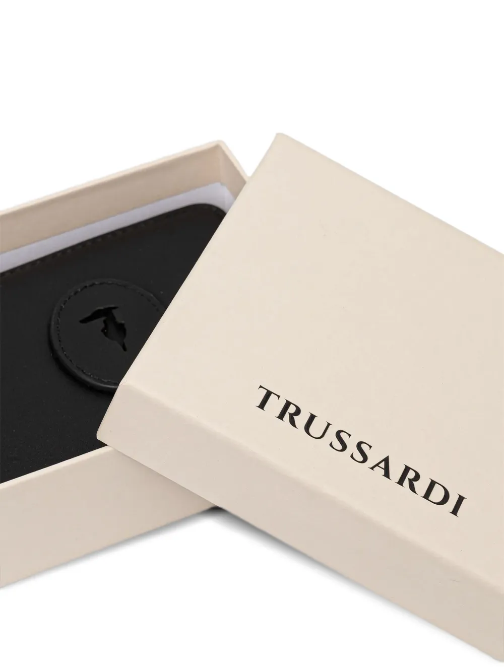Trussardi Portemonnee met logopatch Zwart