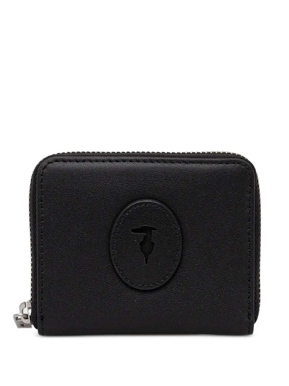 Trussardi Portemonnee met logopatch Zwart
