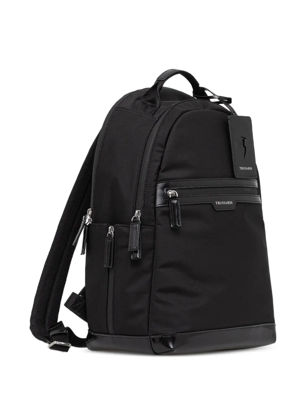 Trussardi Rugzak met leren afwerking Zwart