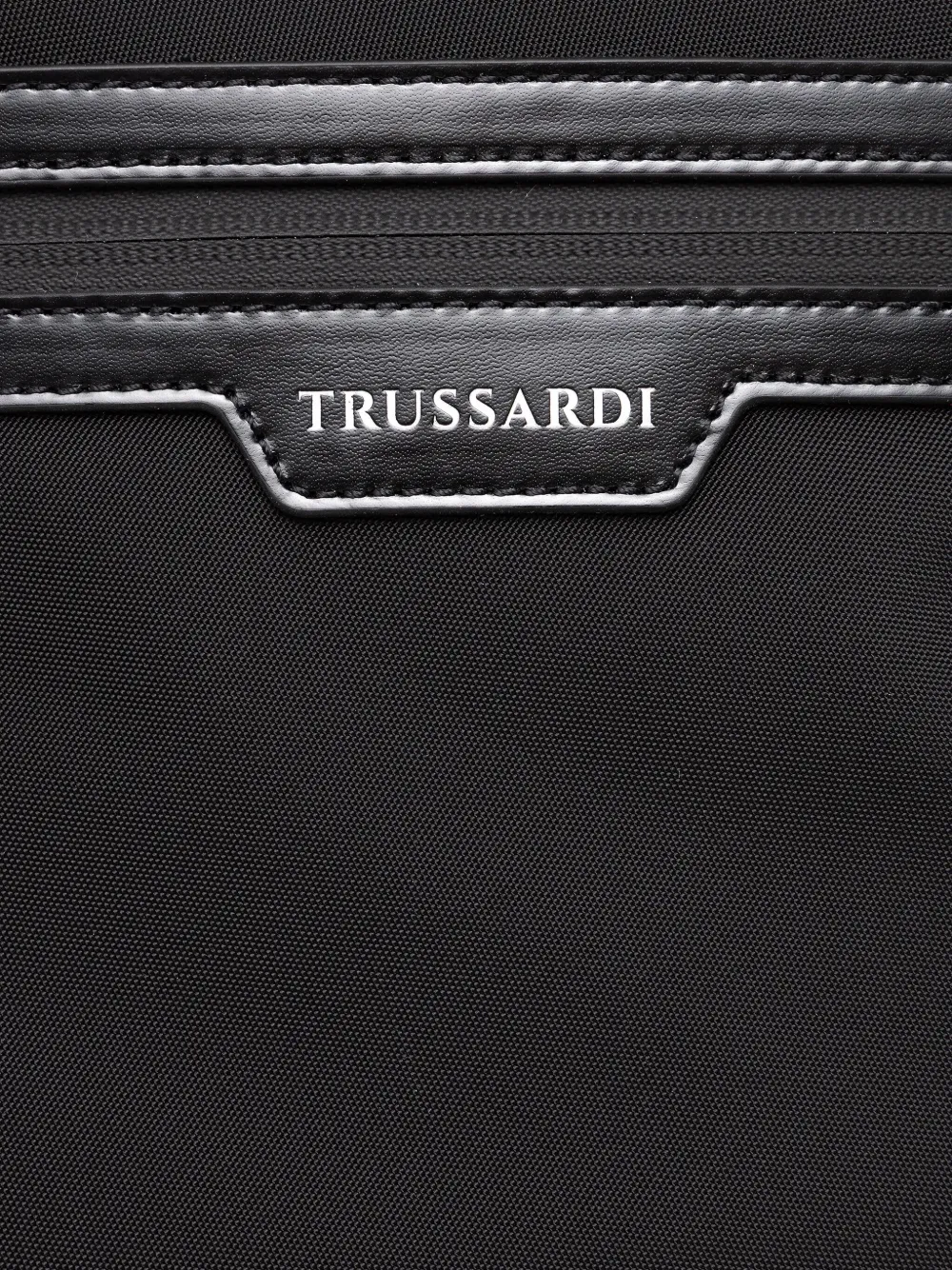 Trussardi Rugzak met leren afwerking Zwart
