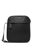 Trussardi medium leather messenger bag - Black