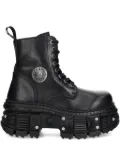 NEW ROCK 100mm lace-up boots - Black