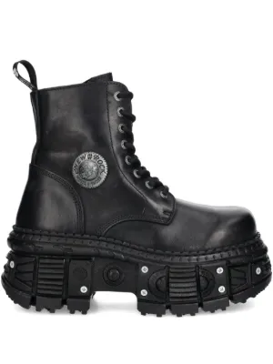 Dr. Martens x Rick Owens Quad Sole Steel Toe Combat Boots | Black