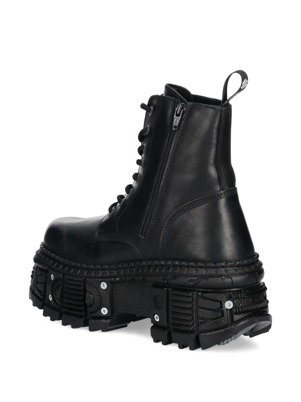 NEW ROCK 100mm lace-up boots Black