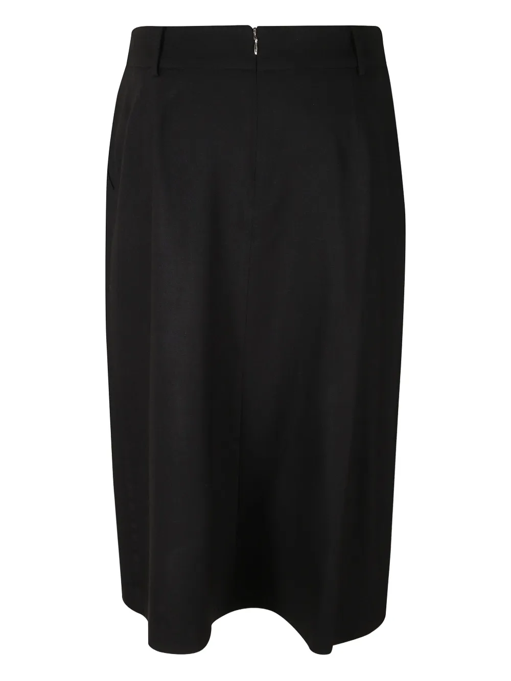 Herno Pleated Midi Skirt In Black