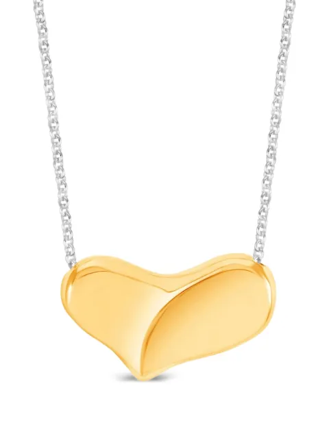 DOWER AND HALL 18K yellow gold vermeil heart-pendant necklace
