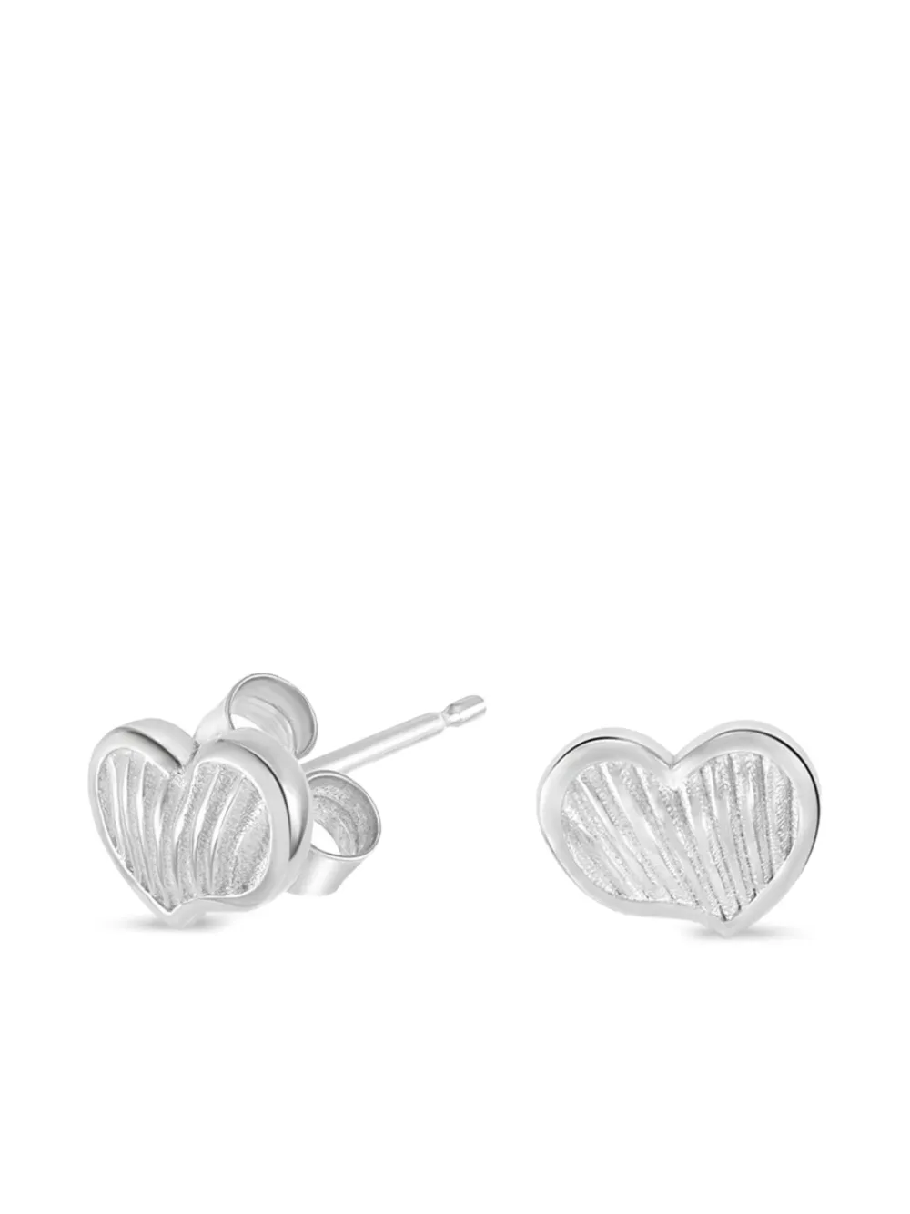 DOWER AND HALL aretes Humbug Heart Studs | plateado | Image 1