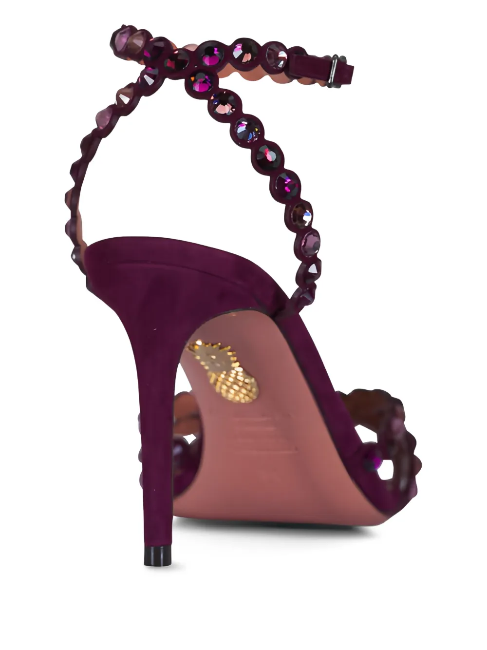 Aquazzura 90 mm verfraaide sandalen met gewelfde afwerking en hak Rood