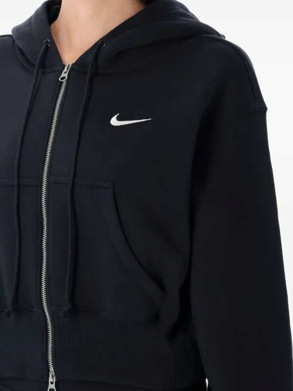 nike mini swoosh oversized zip through hoodie
