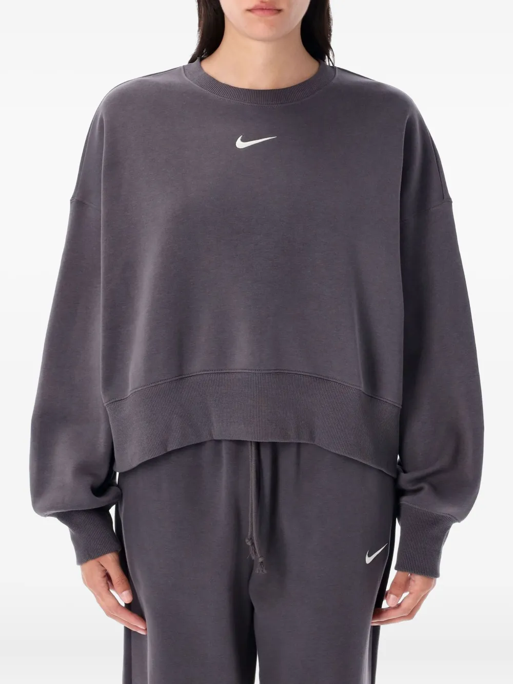 Nike Phoenix hoodie met rits Zwart