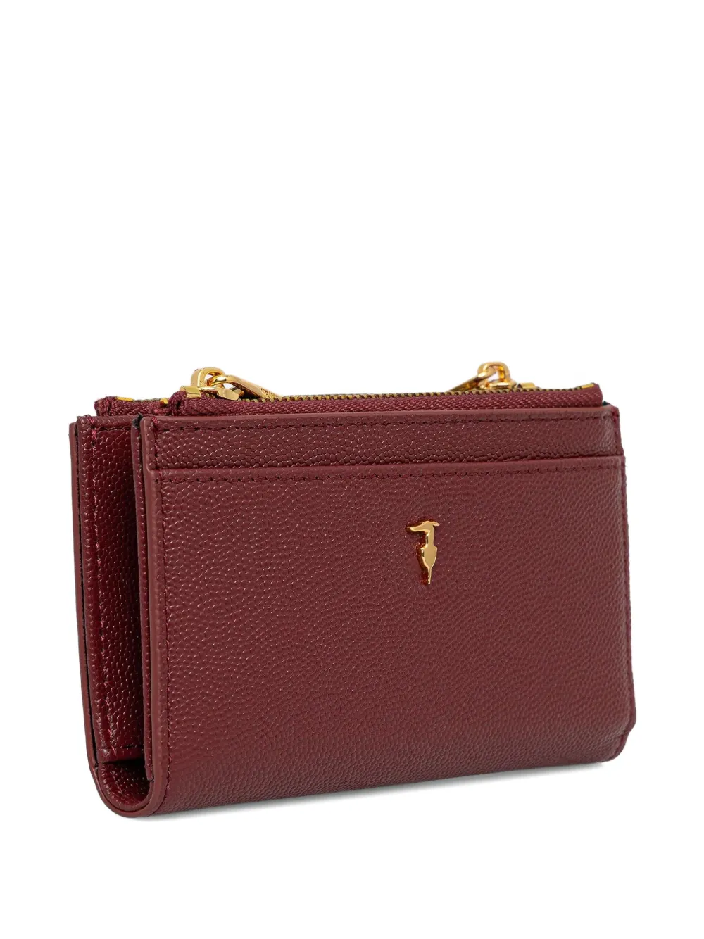 Trussardi logo-plaque wallet - Rood