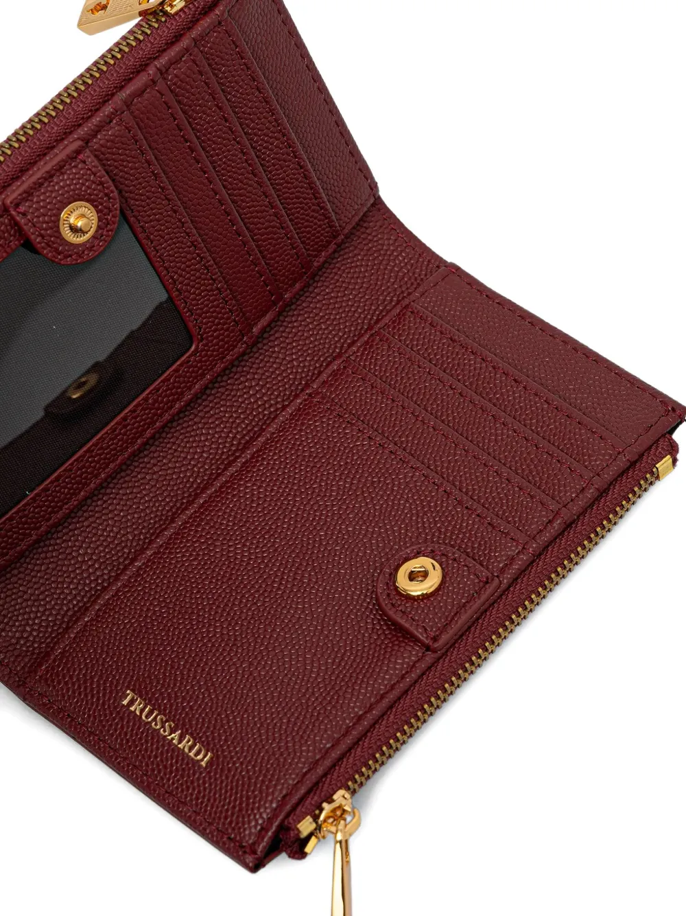 Trussardi Portemonnee met logoplakkaat Rood