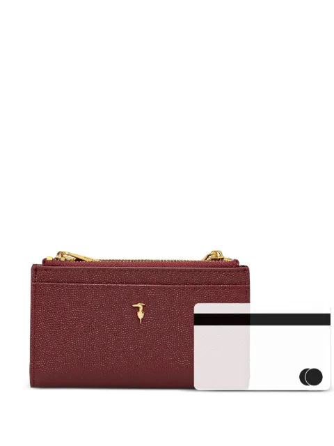 Trussardi cartera con placa del logo