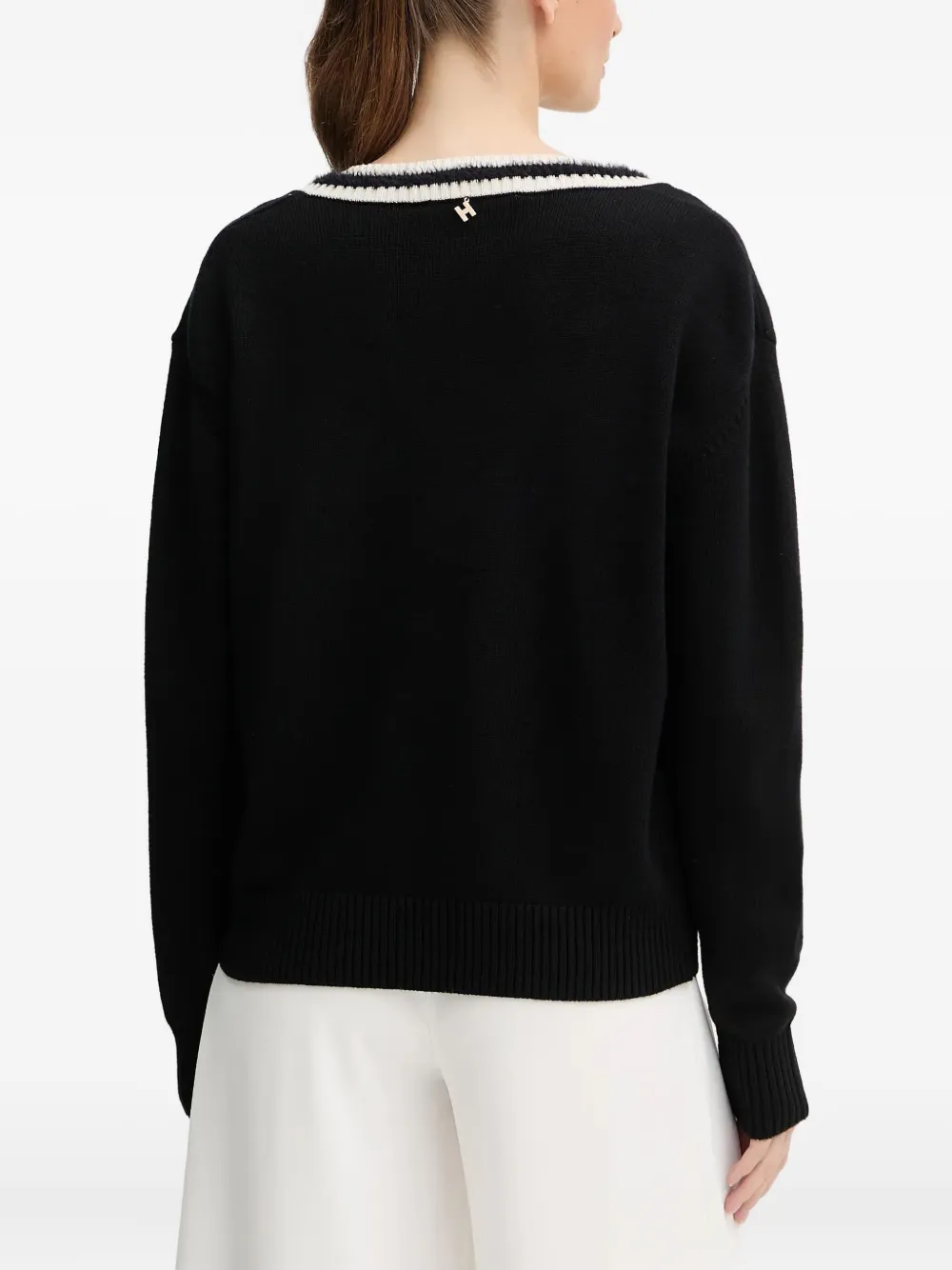 Silvian Heach V-neck Sweater In Black