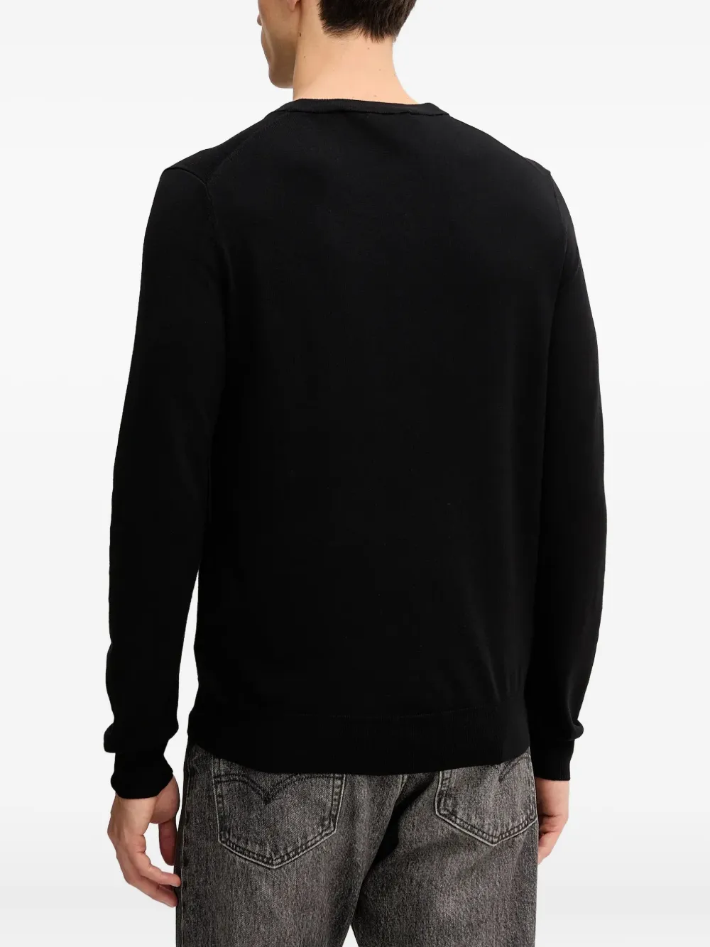 Trussardi Trui met ronde hals en logo Zwart