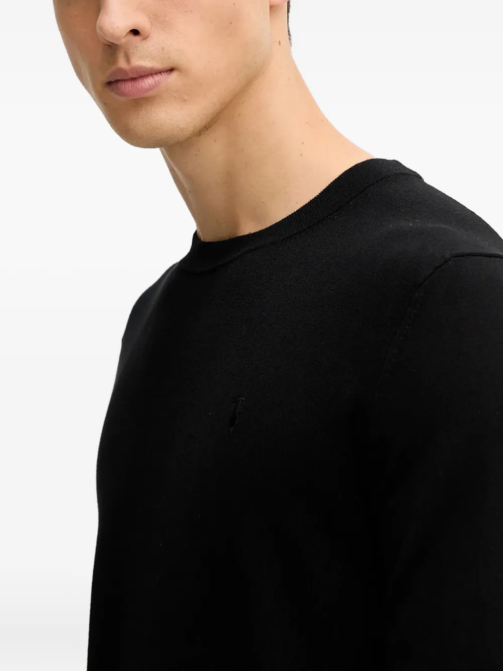 Trussardi Trui met ronde hals en logo Zwart