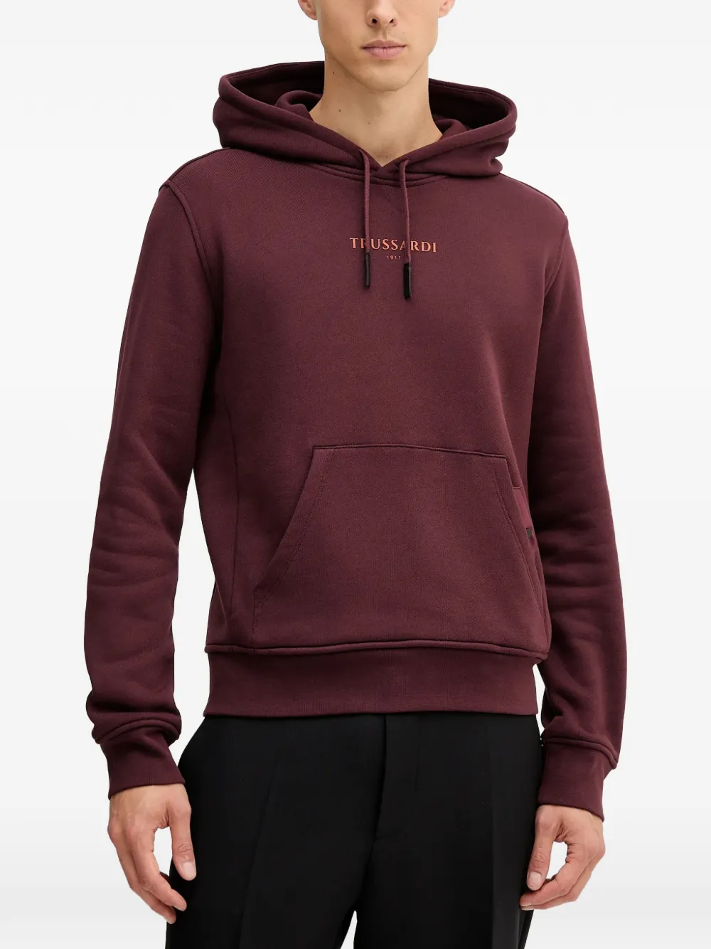 Trussardi cotton jersey hoodie - Rosso