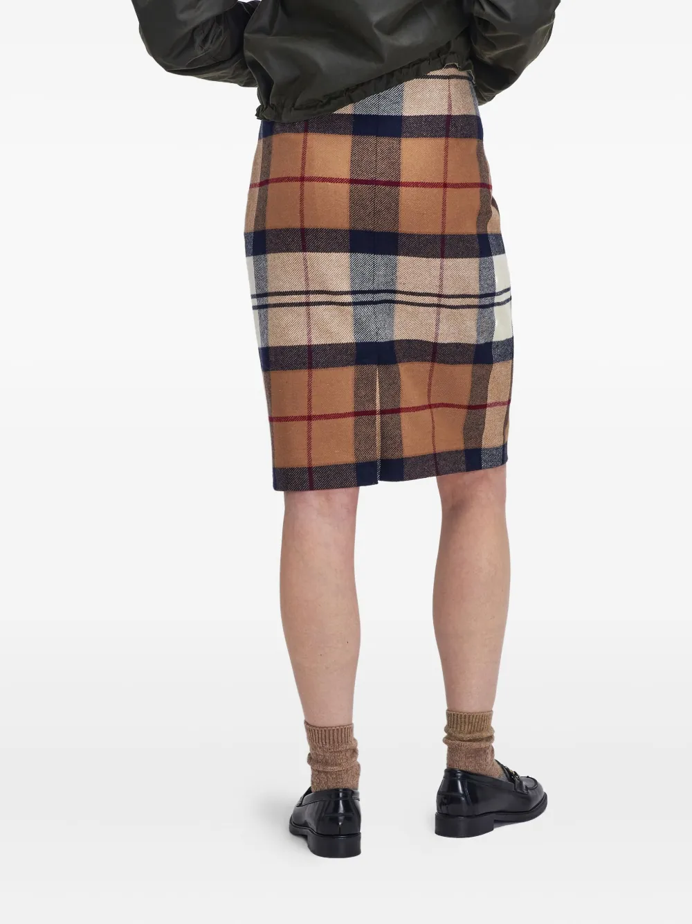 Barbour Rok met tartan ruit Bruin