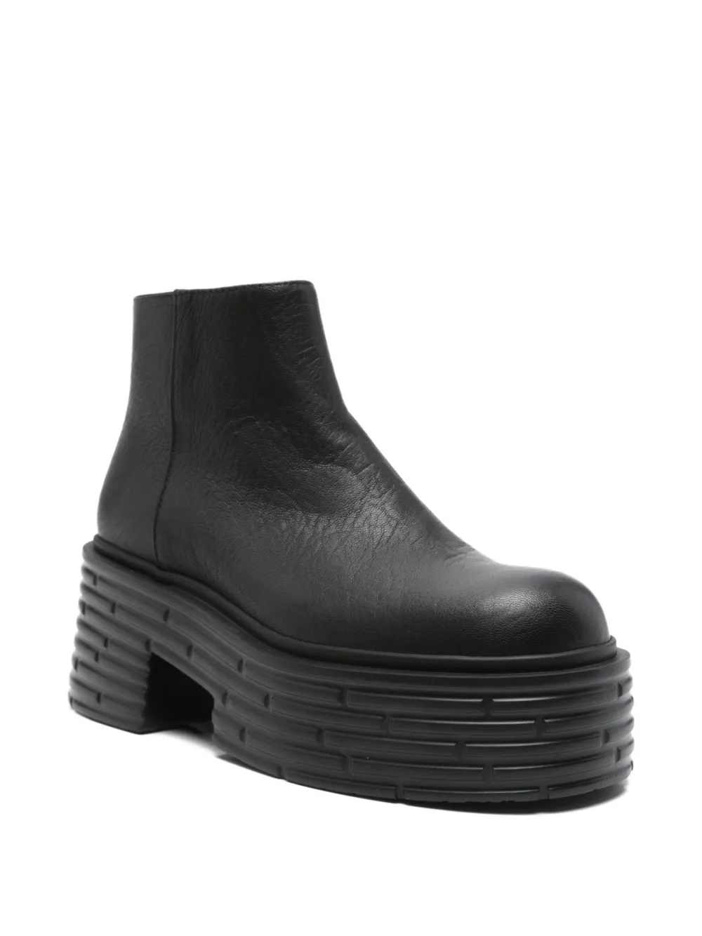 AGL 70mm round-toe boots Black