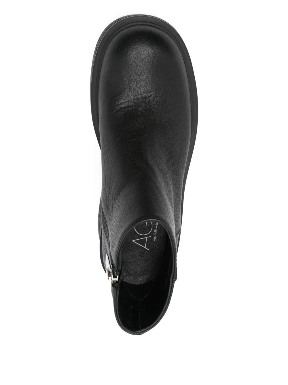 AGL 70mm round-toe boots Black