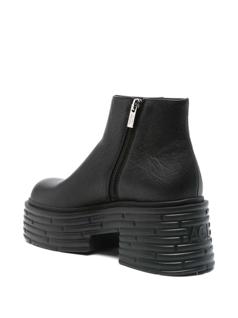 AGL 70mm round-toe boots Black