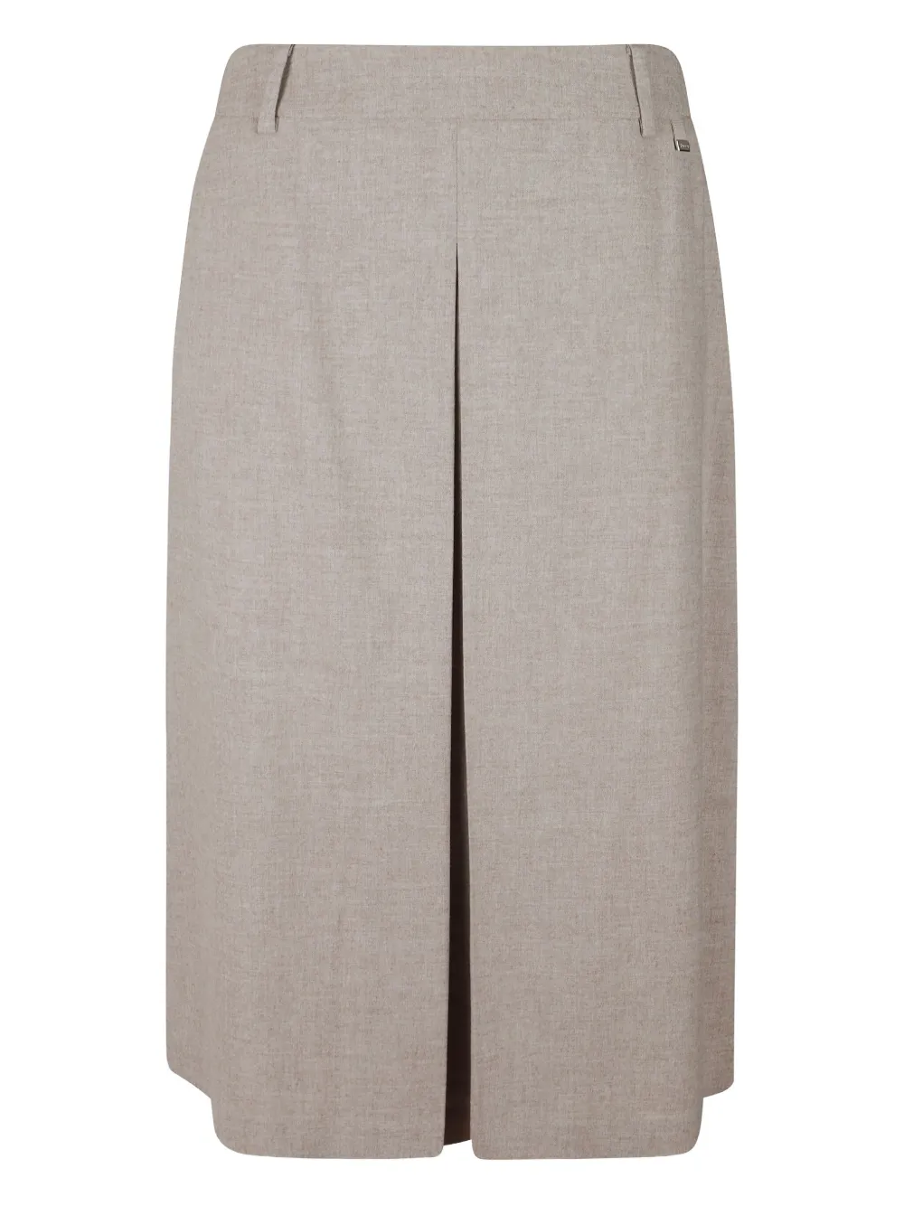 Herno Pleated Midi Skirt In Gray