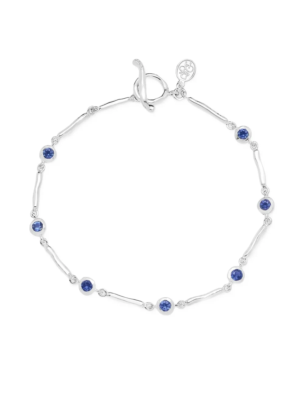 Dower & Hall Sapphire Dewdrops Link Bracelet In Metallic