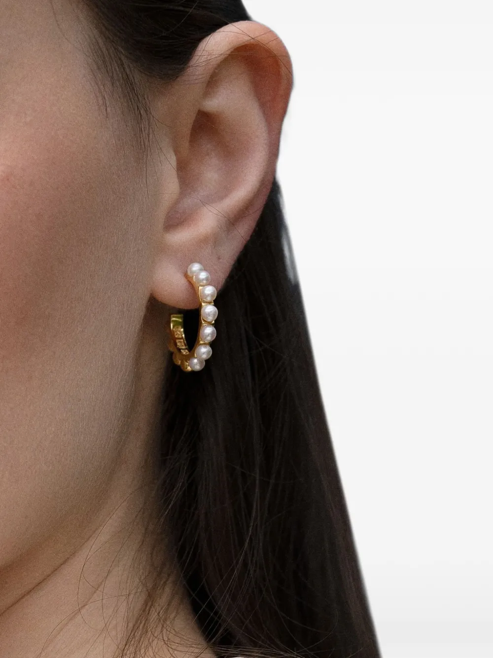 Large Timeless Pearl Hoop Earrings