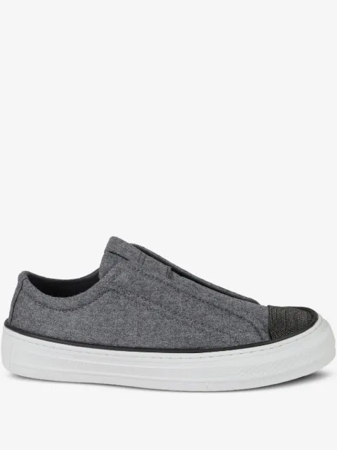 Brunello Cucinelli Sneakers senza lacci con decorazione