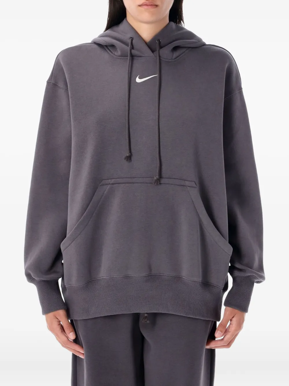 Nike Hoodie met geborduurd logo Grijs