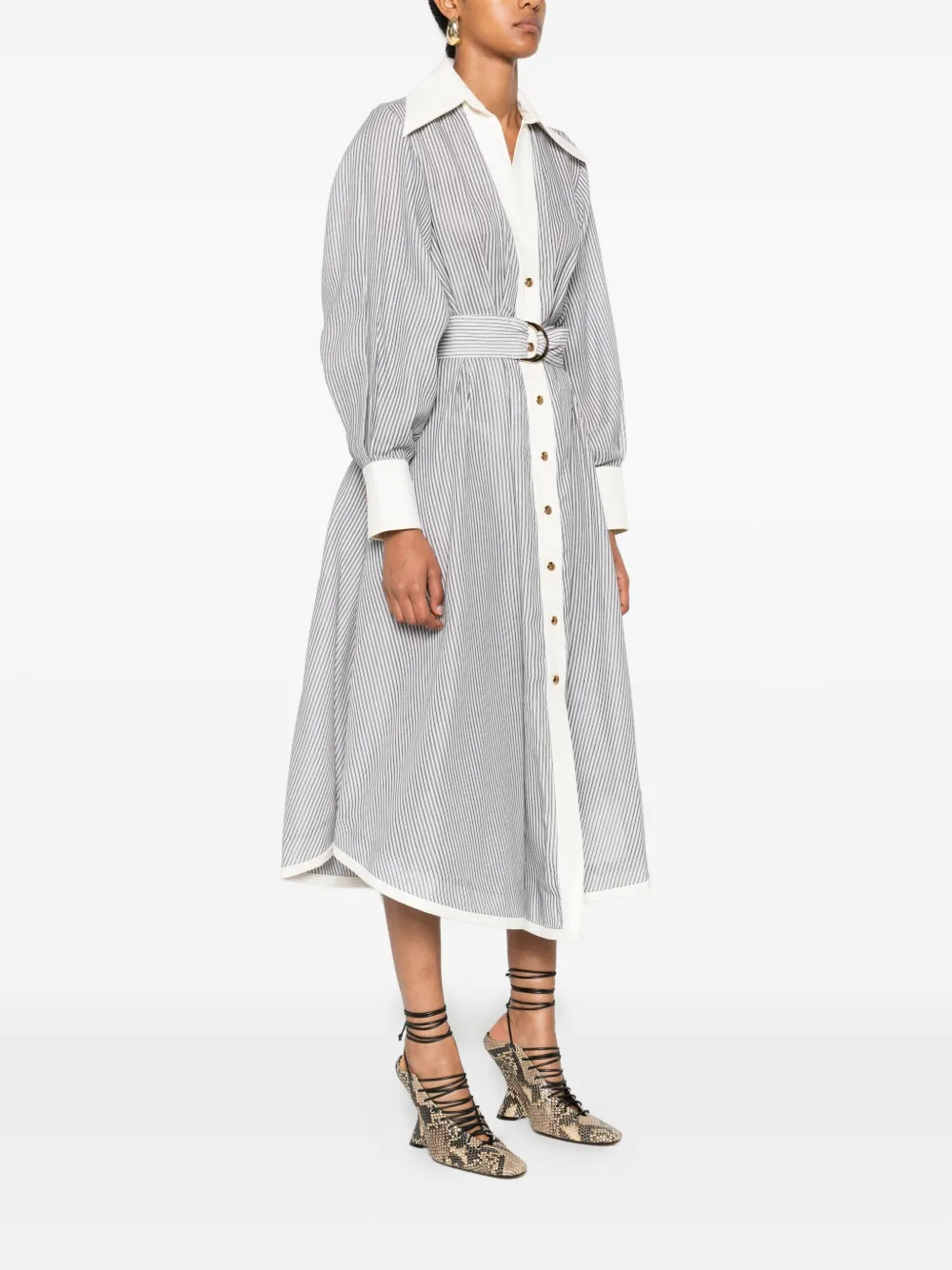 ZIMMERMANN Blousejurk met ceintuur Beige