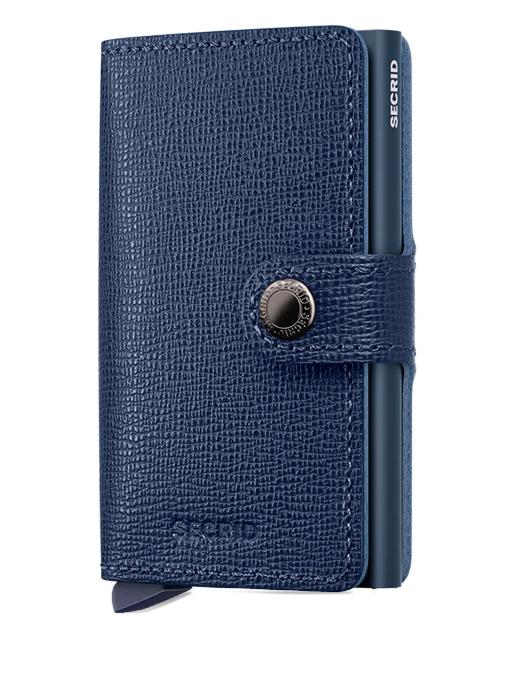 Secrid Leren pasjeshouder met knopen Blauw