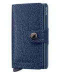 Secrid leather button cardholder - Blue