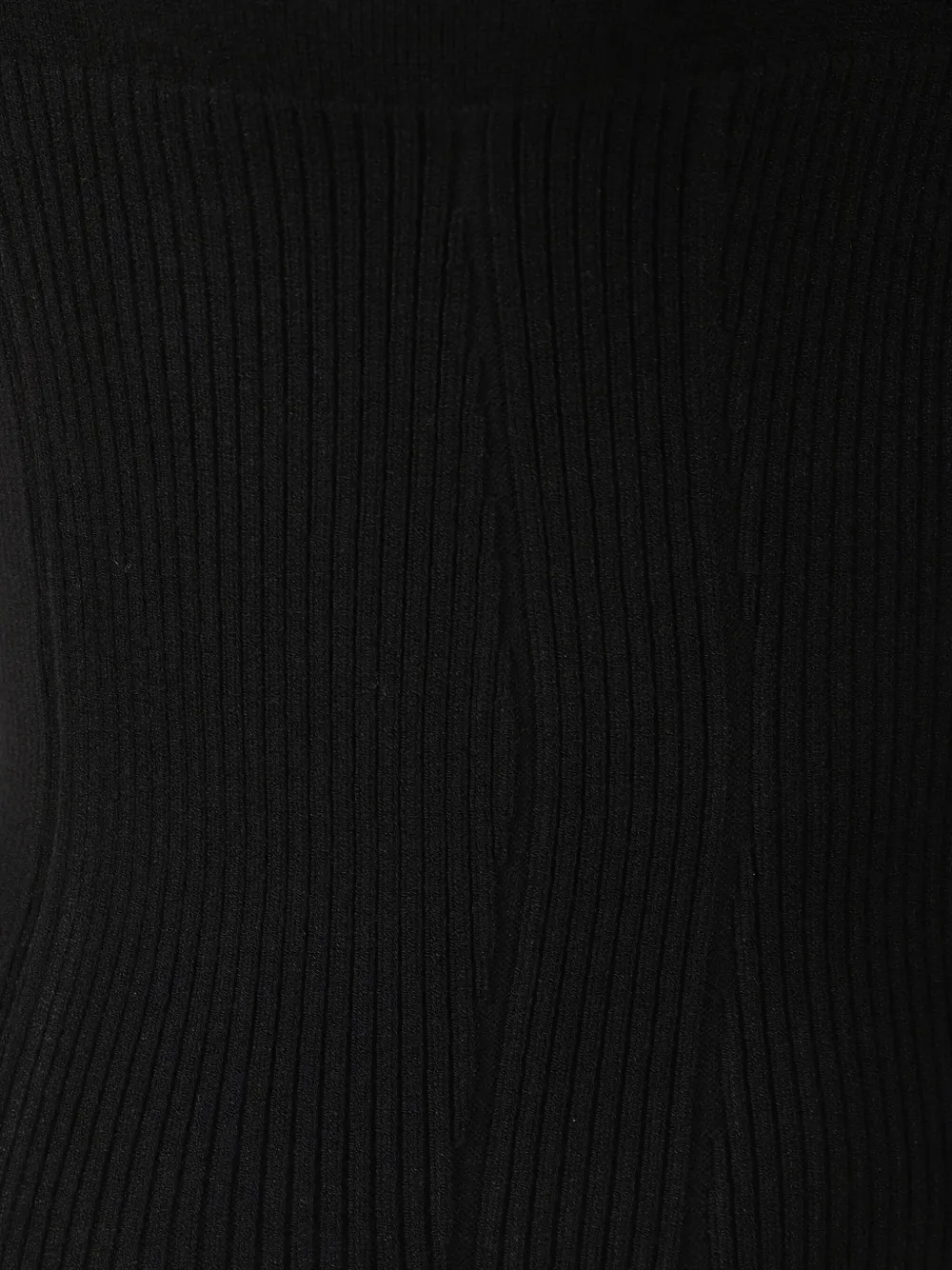 DONDUP Geribbelde top met col Zwart