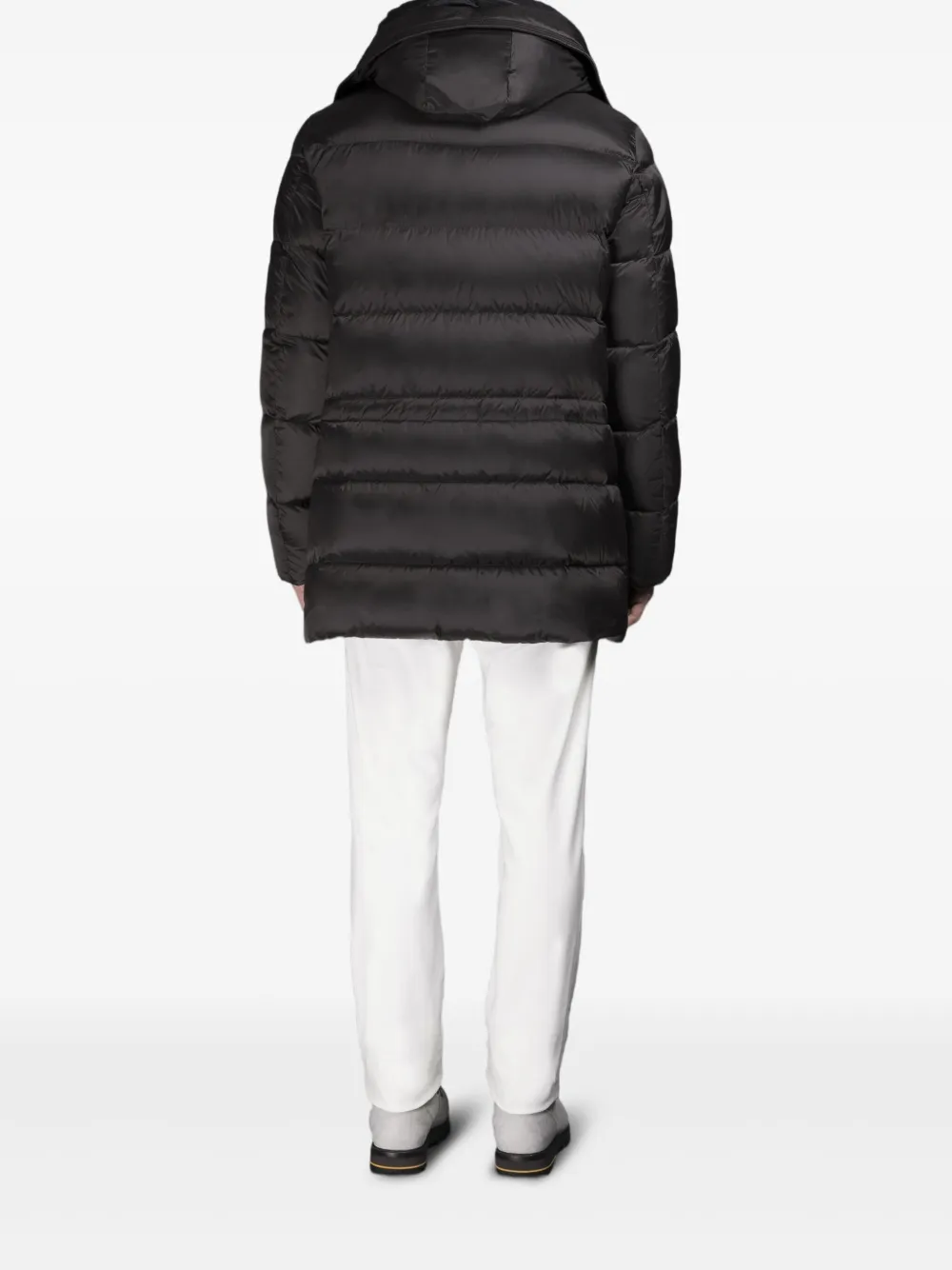 Moorer Grima-sh gewatteerde jas met capuchon Grijs