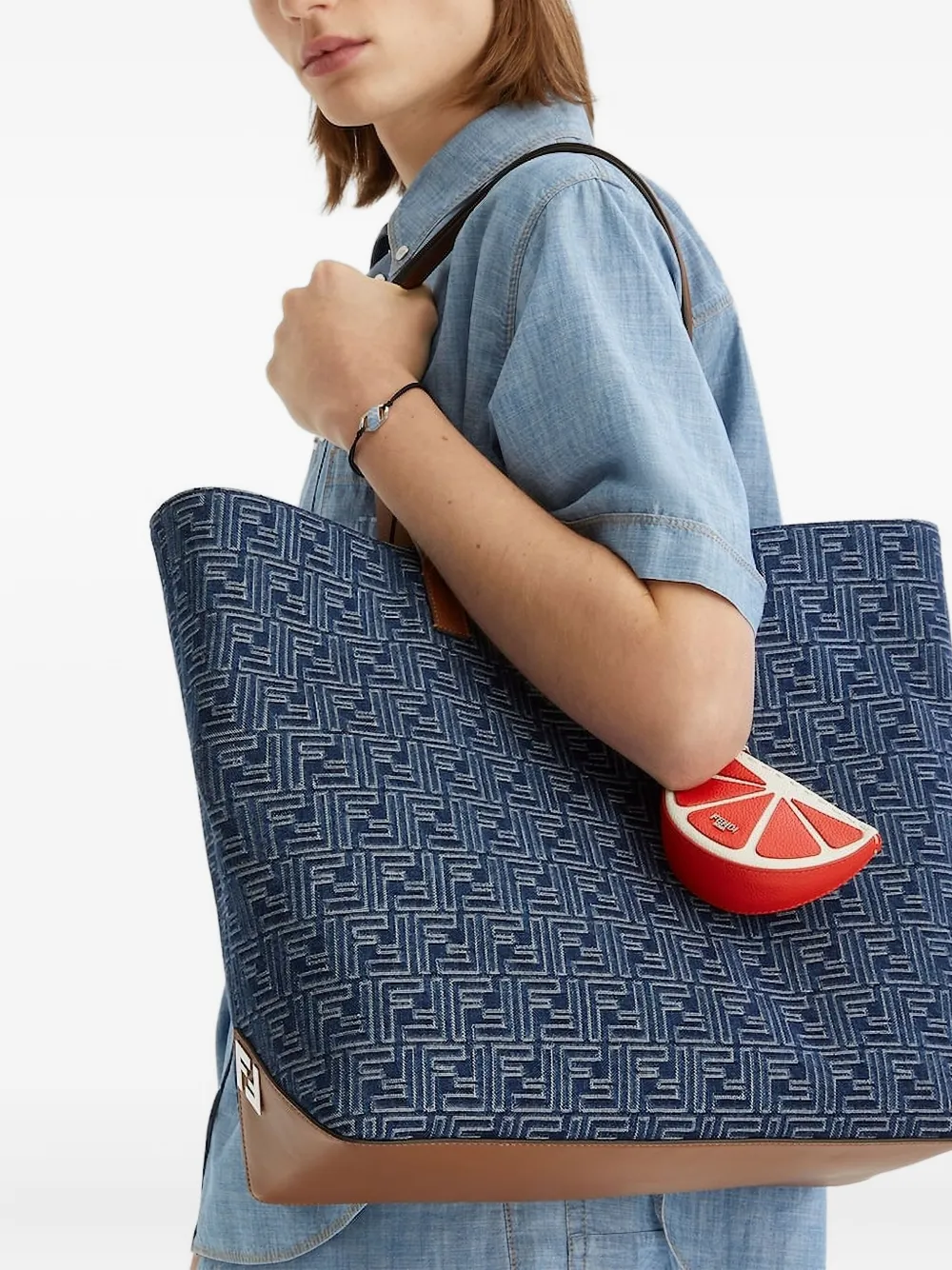 Fendi Lemon Charm In Red