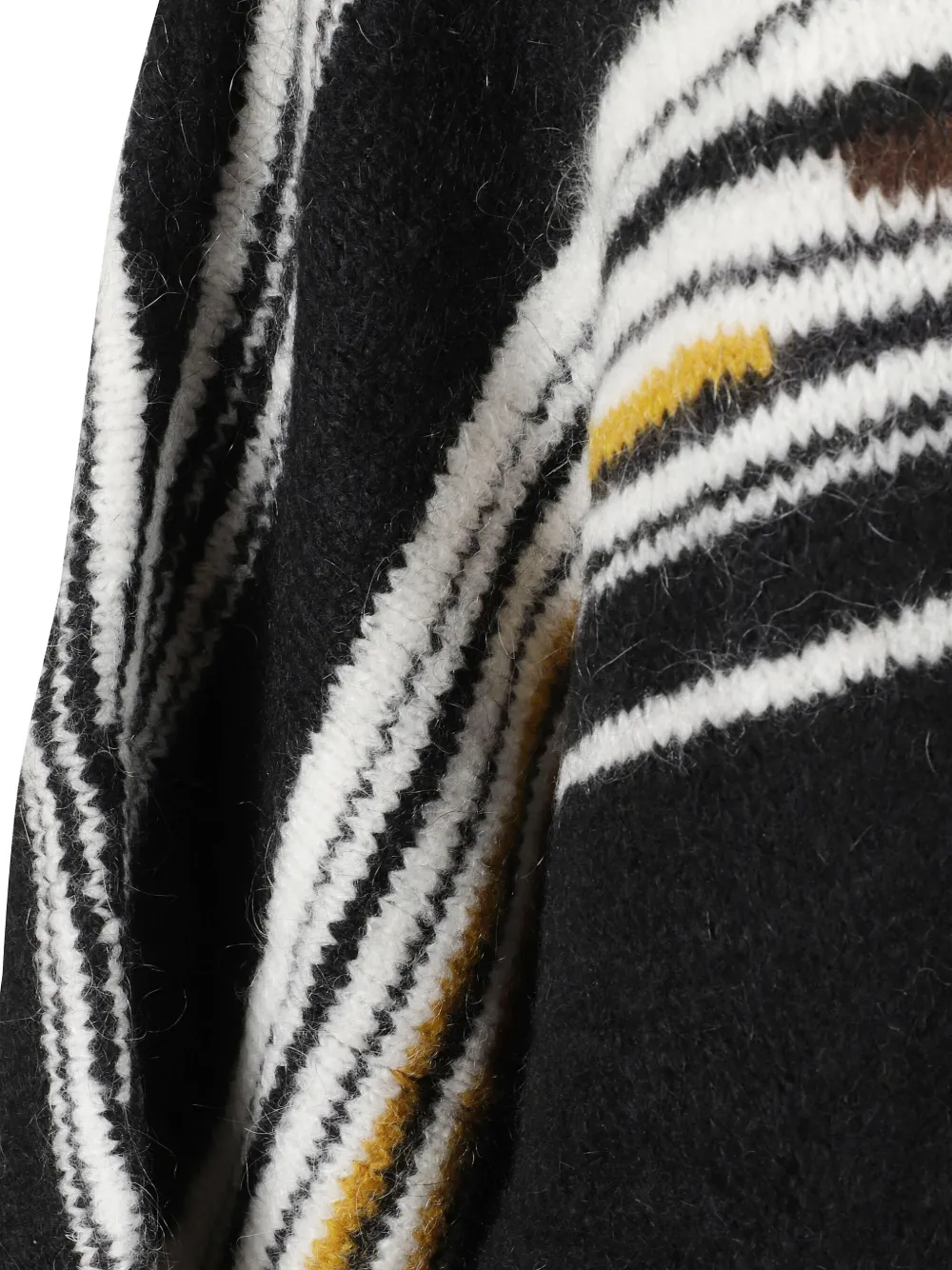 Missoni V-neck Knitted Maxi Cardigan In Black