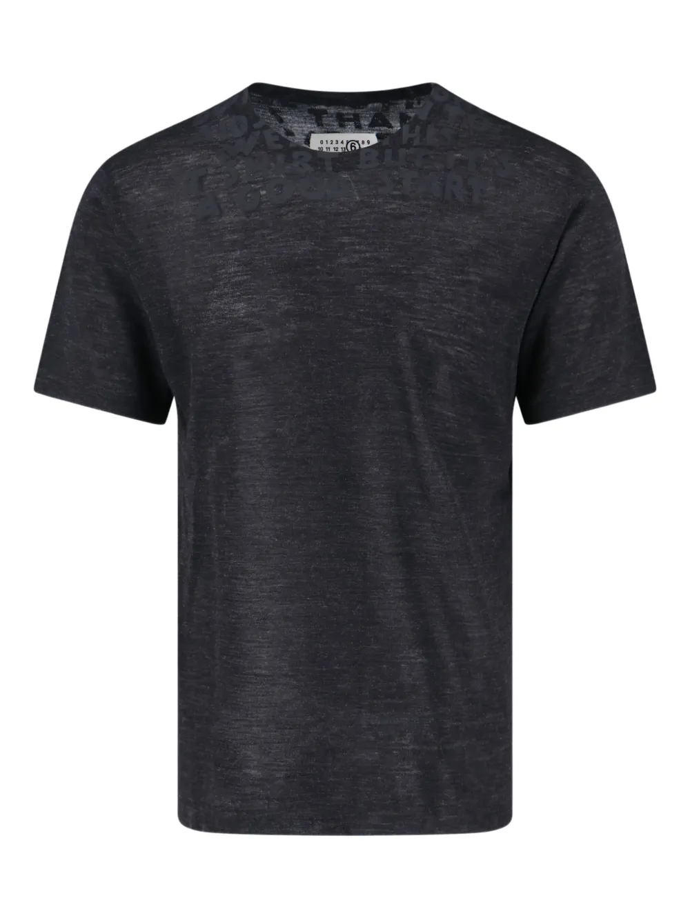 MM6 Maison Margiela letter-print T-shirt - ブラック MM6 Maison Margiela letter-print T-shirt - ブラック